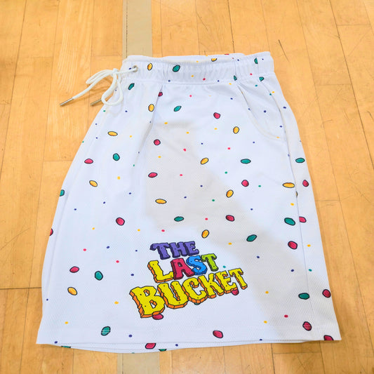 WHITE FRUITY PEBBLES SHORTS